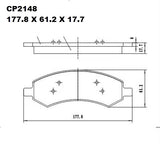 Ceramic Brake Pads CP2148 (DB2148) - Premier Performance Auto Parts | Universal Auto Spares