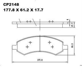 Ceramic Brake Pads CP2148 (DB2148) - Premier Performance Auto Parts | Universal Auto Spares