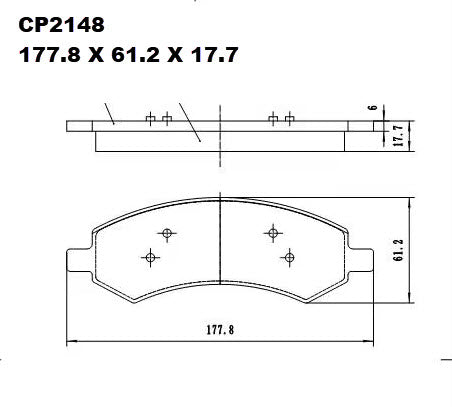 Ceramic Brake Pads CP2148 (DB2148) - Premier Performance Auto Parts | Universal Auto Spares