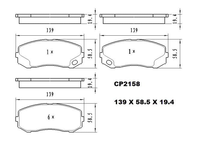 Ceramic DB2158 Brake Pads DB2158 CP2158 - Premier Performance Auto Parts | Universal Auto Spares
