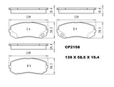 Ceramic DB2158 Brake Pads DB2158 CP2158 - Premier Performance Auto Parts | Universal Auto Spares