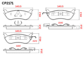 Ceramic DB2171 Brake Pads DB2171 CP2171 - Premier Performance Auto Parts | Universal Auto Spares