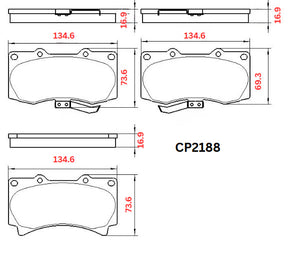 Ceramic DB2188 Brake Pads DB2188 CP2188 - Premier Performance Auto Parts | Universal Auto Spares