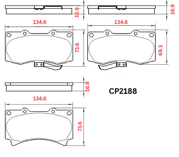 Ceramic DB2188 Brake Pads DB2188 CP2188 - Premier Performance Auto Parts | Universal Auto Spares