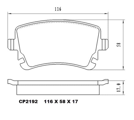 Ceramic Brake Pads CP2192 (DB2192) - Premier Performance Auto Parts | Universal Auto Spares