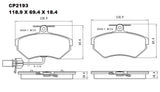 Ceramic DB2193 Brake Pads DB2193 CP2193 - Premier Performance Auto Parts | Universal Auto Spares