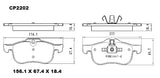 Ceramic DB2202 Brake Pads DB2202 CP2202 - Premier Performance Auto Parts | Universal Auto Spares