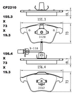 Ceramic Brake Pads CP2210 (DB2210) - Premier Performance Auto Parts | Universal Auto Spares