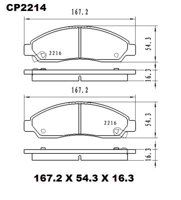 Ceramic Brake Pads CP2488 (DB2488 / CP5033) - Premier Performance Auto Parts | Universal Auto Spares