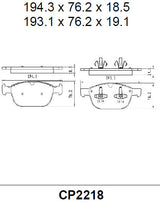 Ceramic Brake Pads CP2218 (DB2218) - Premier Performance Auto Parts