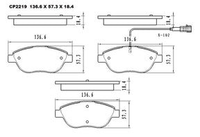 Ceramic DB2219 Brake Pads DB2219 CP2219 - Premier Performance Auto Parts | Universal Auto Spares