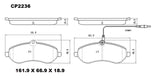 Front Ceramic Brake Pads CP2236 (DB2236) - Premier Performance Auto Parts