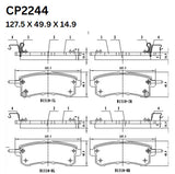 Ceramic DB2244 Brake Pads DB2244 CP2244 - Premier Performance Auto Parts | Universal Auto Spares