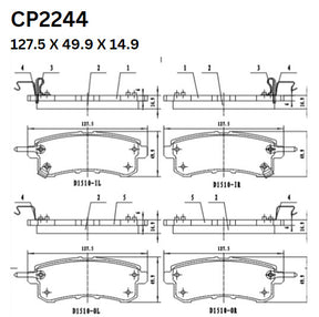 Ceramic DB2244 Brake Pads DB2244 CP2244 - Premier Performance Auto Parts | Universal Auto Spares
