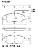 Ceramic DB2247 Brake Pads DB2247 CP2247 - Premier Performance Auto Parts | Universal Auto Spares