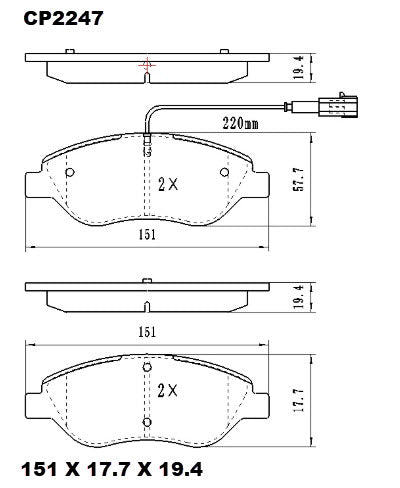 Ceramic DB2247 Brake Pads DB2247 CP2247 - Premier Performance Auto Parts | Universal Auto Spares