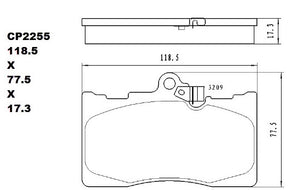 Front Ceramic Brake Pads CP2255 (DB2255) - Premier Performance Auto Parts