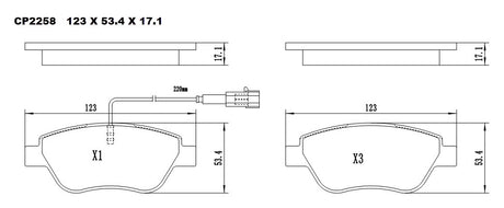 Ceramic Brake Pads CP2258 (DB2258) - Premier Performance Auto Parts | Universal Auto Spares