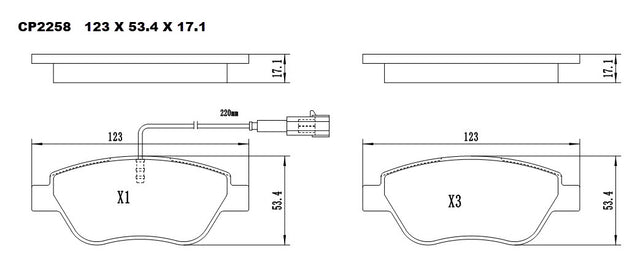 Ceramic Brake Pads CP2258 (DB2258) - Premier Performance Auto Parts | Universal Auto Spares