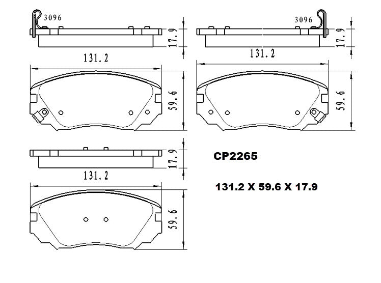 Ceramic Brake Pads CP2265 (DB2265) - Premier Performance Auto Parts