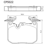 Front Ceramic Brake Pads CP2299 (DB2299) With Sensors- Premier Performance Auto Parts