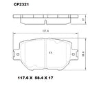 Ceramic DB2321 Brake Pads DB2321 CP2321 - Premier Performance Auto Parts | Universal Auto Spares