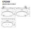Ceramic Brake Pads CP2348 (DB2348) - Premier Performance Auto Parts | Universal Auto Spares