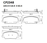 Ceramic Brake Pads CP2348 (DB2348) - Premier Performance Auto Parts