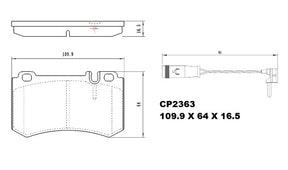 Ceramic DB2363 Brake Pads DB2363 CP2363 - Premier Performance Auto Parts | Universal Auto Spares