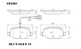 Ceramic DB2381 Brake Pads DB2381 CP2381 - Premier Performance Auto Parts | Universal Auto Spares