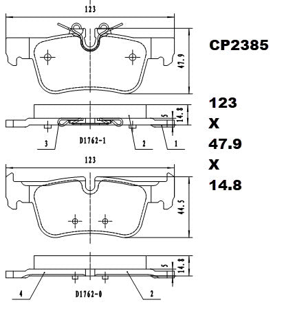 Ceramic DB2385 Brake Pads DB2385 CP2385 - Premier Performance Auto Parts | Universal Auto Spares