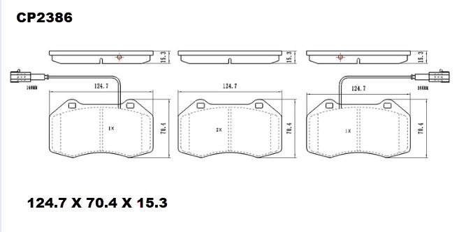 Ceramic DB2386 Brake Pads DB2386 CP2386 - Premier Performance Auto Parts | Universal Auto Spares