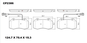 Ceramic DB2386 Brake Pads DB2386 CP2386 - Premier Performance Auto Parts | Universal Auto Spares