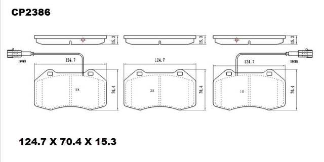 Ceramic DB2386 Brake Pads DB2386 CP2386 - Premier Performance Auto Parts | Universal Auto Spares