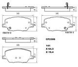 Rear Ceramic Brake Pads CP2399 - Premier Performance Auto Parts