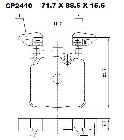 Ceramic DB2410 Brake Pads DB2410 CP2410 - Premier Performance Auto Parts | Universal Auto Spares