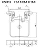 Ceramic DB2410 Brake Pads DB2410 CP2410 - Premier Performance Auto Parts | Universal Auto Spares