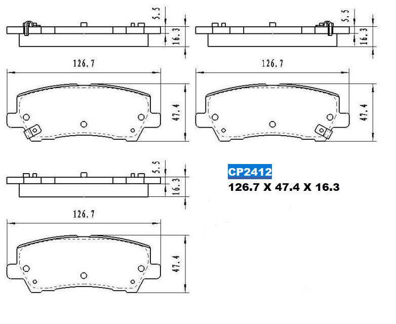 Ceramic Brake Pads CP2412 (DB2412) - Premier Performance Auto Parts