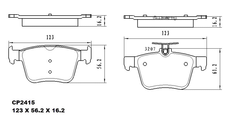 Ceramic Brake Pads CP2415 (DB2415) - Premier Performance Auto Parts