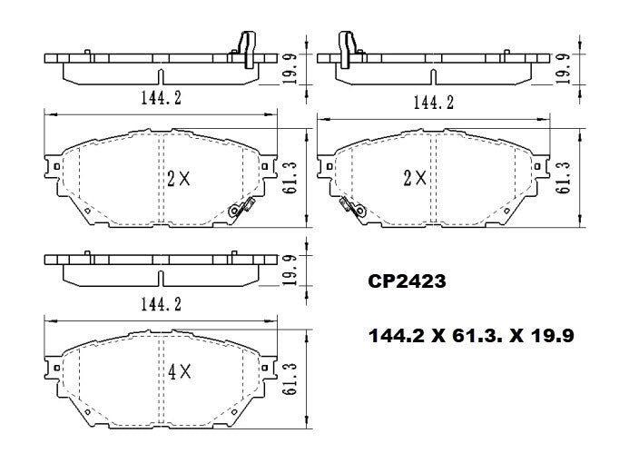 Ceramic DB2423 Brake Pads DB2423 CP2423 - Premier Performance Auto Parts | Universal Auto Spares
