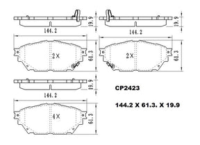 Ceramic DB2423 Brake Pads DB2423 CP2423 - Premier Performance Auto Parts | Universal Auto Spares