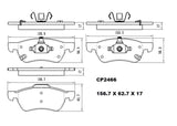 Ceramic Brake Pads CP2466 (DB2466 / CP5019) - Premier Performance Auto Parts | Universal Auto Spares