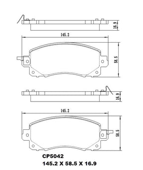 Ceramic Brake Pads CP2480 (DB2480 / CP5042) - Premier Performance Auto Parts | Universal Auto Spares