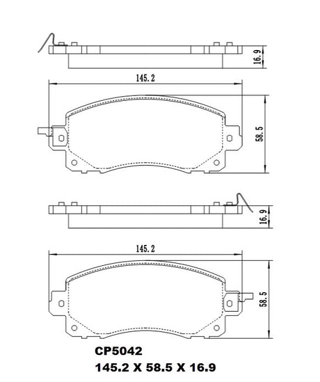 Ceramic Brake Pads CP2480 (DB2480 / CP5042) - Premier Performance Auto Parts | Universal Auto Spares