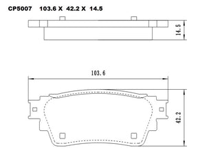 Ceramic Brake Pads CP2486 (DB2486 / CP5007) - Premier Performance Auto Parts | Universal Auto Spares