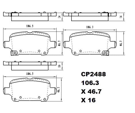 Ceramic Brake Pads CP2488 (DB2488 / CP5033) - Premier Performance Auto Parts