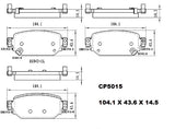 Rear Ceramic Brake Pads CP2495 (DB2495) - Premier Performance Auto Parts