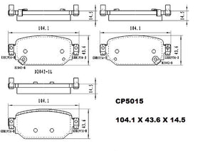 Rear Ceramic Brake Pads CP2495 (DB2495) - Premier Performance Auto Parts