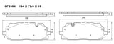 Ceramic Brake Pads CP2504 (DB2504) - Premier Performance Auto Parts | Universal Auto Spares