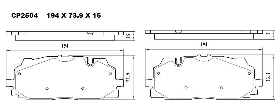 Ceramic Brake Pads CP2504 (DB2504) - Premier Performance Auto Parts